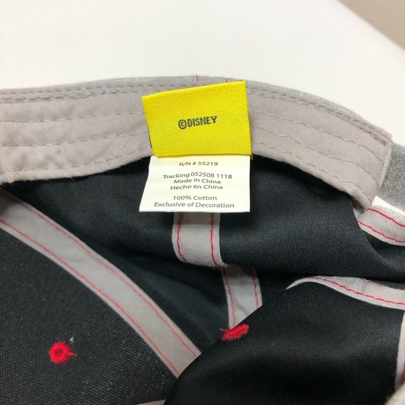 Disney Men's Cotton Mickey Mouse Dad Fan Adjustable Gray Red Black Baseball Cap - Picture 8 of 13